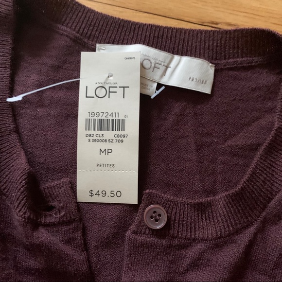 NWT Loft Purple Cardigan (SEE DESC)- MP - Picture 5 of 8